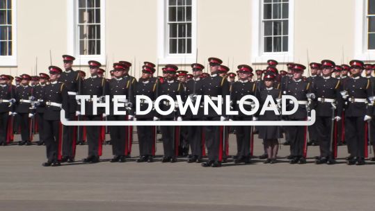 238 Officer Cadets commission at RMA Sandhurst (Picture: BFBS)