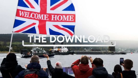First Sea Lord and Defence Secretary welcome home submariners to HM Naval Base Clyde Download TN (Picture: Royal Navy)