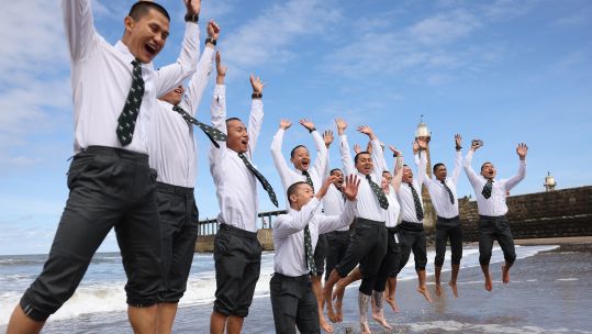 The Gurkha recruits enjoyed a grand day out at Whitby (Picture: BFBS)