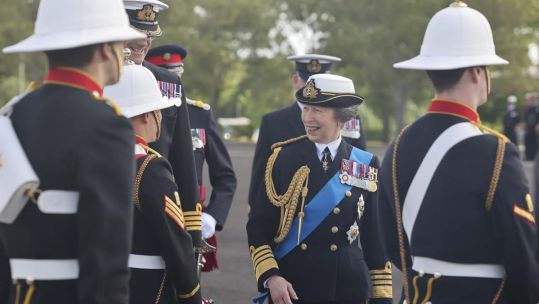 Princess Anne at HMS Sultan at Gosport pic PA