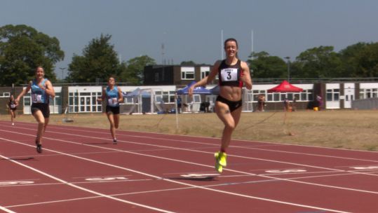 08072026 Army Athlete Laura Clark wins 400 metres at Inter Services Athletics Credit BFBS.jpg 