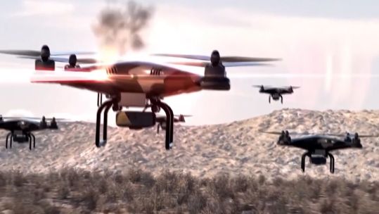 Swarms of drones controlled by artificial intelligence looks set to be adopted by armed forces across the world in the months and years to come