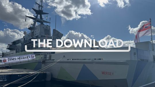 HMS Mersey docked at DSEI 2025 in London Download TN CRED BFBS Forces News