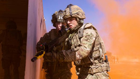 1 LANCS test skills in Jordanian desert on Exercise Olive Grove Abu Salem Urban Training Village in northern Jordan 5 190223 CREDIT MOD