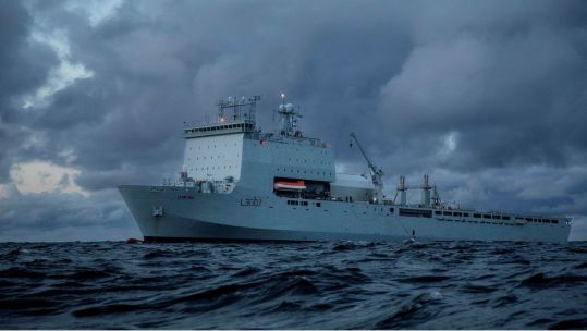 RFA Lyme Bay has been repurposed as a mine-hunting mothership