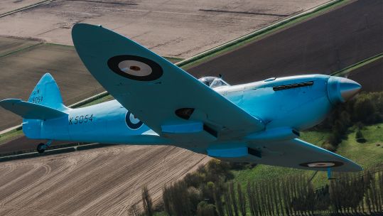 The Supermarine Spitfire TR9 has been painted in the scheme worn by the prototype in 1936
