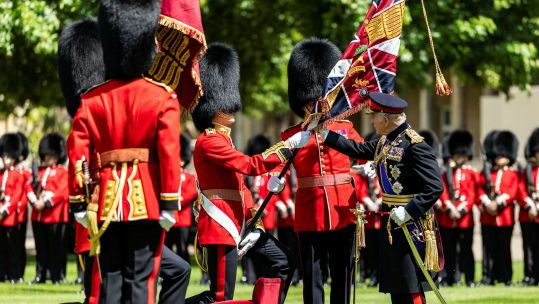 Each Colour must be personally touched by the monarch and receive a blessing before it can become part of the regiment (Picture: MOD)