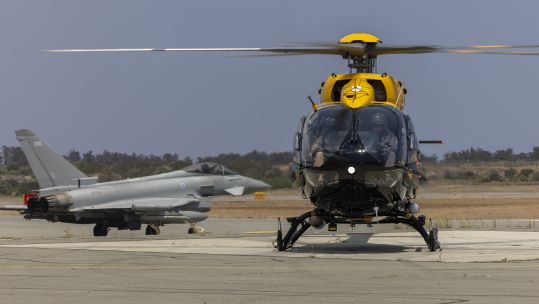 The Jupiters will be used to respond to civil emergencies, while RAF Akrotiri's resident Typhoons stand ready to respond to military ones (Picture: MOD)