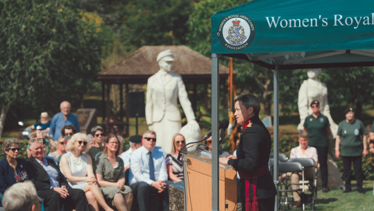 10082025 Brig Clare Phillips CBE 02 at National Memorial Arboretum CRED WRACA The Servicewomen’s Charity