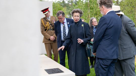 Princess ateends the unveiling of a new memorial to commemorate more than 400 WW1 caualties never formally identified (Picture: CWGC)