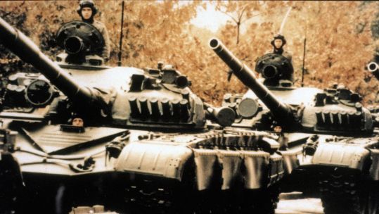 At the height of the Cold War, Nato expected a massive Warsaw Pact armoured thrust to take place in the Fulda Gap in Germany to secure a crossing over the River Rhine (Picture: Alamy)