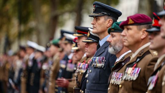 Many veterans were amongst them, wearing their medals, as well as representatives from all three services (Picture: MOD)