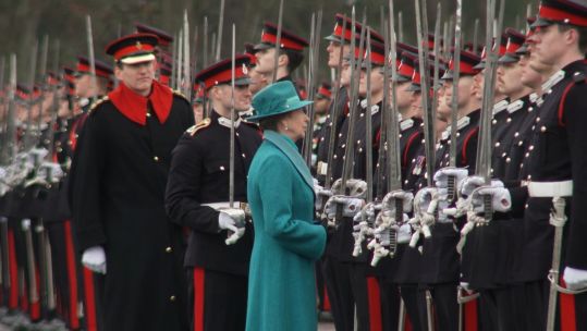 Her Royal Highness The Princess Royal has inspected the British Army’s newest officers at the Royal Military Academy Sandhurst’s Sovereign Parade