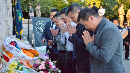 Nirmal Purja served in the Queen's Gurkha Engineers from 2004 to 2009 and his regimental family members were out in force to pay their respects (Picture: BFBS)
