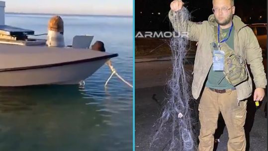 13102025 Ukrainian Magura drone caught drifting at sea  