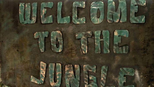 13112024 a Welcome To The Jungle sign at the Brunei Jungle Warfare School CREDIT Crown Copyright