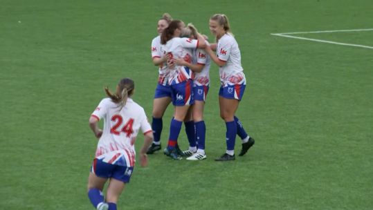 13112025 UKAF beat Germany Rosie McDonnell celebrates Credit BFBS.jpg