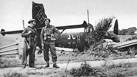 Home Guard soldiers guard the wreackage of a downed Junkers Ju 87B Stuka (Picture: Lordprice Collection)