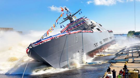 U.S Navy&#039;s Newest Warship Hits the Water 