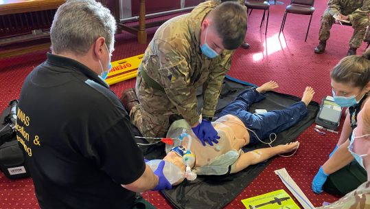 150 military personnel are being trained by the North West Ambulance Service, to relive pressure off the NHS 18012022 CREDIT BFBS.jpg