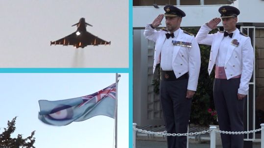 The sunset service was a chance to reflect on the sacrifices made to prevent the Luftwaffe from achieving its aim of destroying the RAF and achieving air superiority over the UK (Picture: BFBS)
