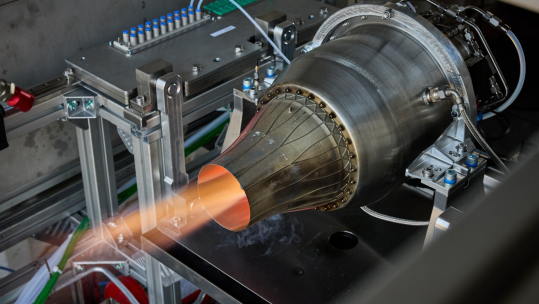 The 1100N-class engine is part of a family of propulsion systems co-developed with UK start-up Alloyed for applications ranging from small drones to larger aircraft (Picture: MOD)