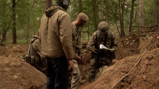 Ukrainians undergo training during Operation Interflex in the east of England