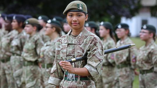 18-year-old Staff Cadet Ashanti Mai Holden was appointed Regimental Sergeant Major of Yorkshire Army Cadet Force 