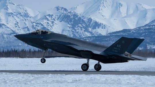Like the one seen here, the F-35A in question belonged to the 354th Fighter Wing