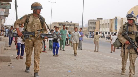 Around 140,000 troops served in Iraq, engaging in a hot and chaotic battlefield (Picture: BFBS)