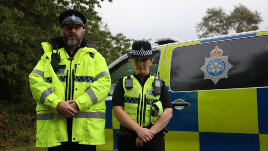 Charlotte Lancaster and Paul Enbom from the Catterick Neighbourhood Policing Team 