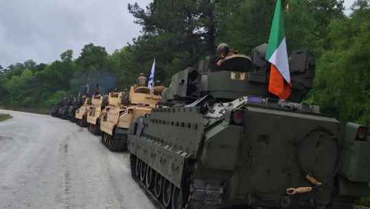 Irish army team Shamrock 1 managed to win the competition after two weeks' training - the vehicle has been in US service for 45 years (Picture: Irish army)