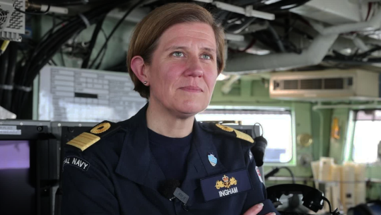 SNMG1 is led by one of the Royal Navy's top senior officers: Commodore Maryla Ingham (Picture: BFBS)