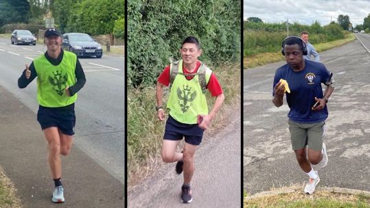 1MERCIAN running from Bulford to the Crich Memorial Tower for annual pilgrimage 01072023 CREDIT Mercian Regiment