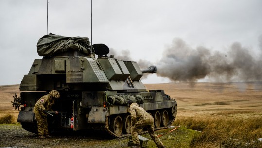 British Army Artillerymen Show Off Firepower