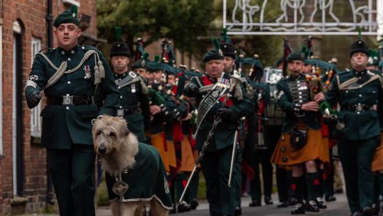 1st Battalion Royal Irish Regiment marches through Market Drayton upon return from Afghanistan (Picture: MOD).