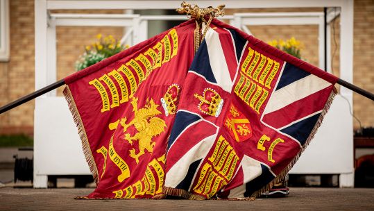 1st Battalion Welsh Guards Colours St Davids Day 01032021 CREDIT MOD
