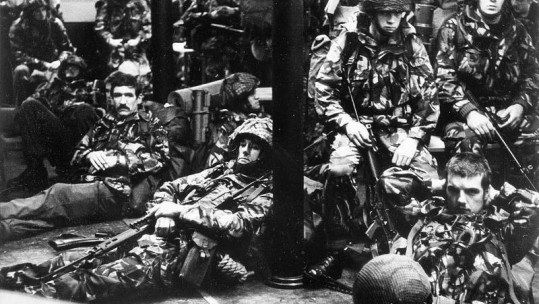 2 PARA Ferry NORLAND San Carlos Falkland Islands Falklands Conflict 20 May 1982 Credit Imperial War Museum