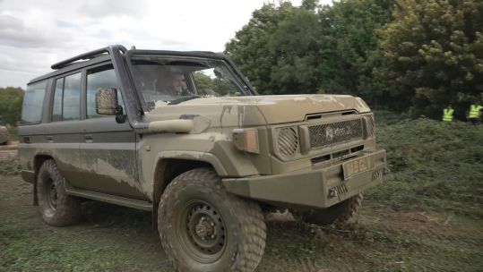 Like the Land Rover it's hoping to replace, Babcock's Land Cruiser has an established off-road pedigree and is known for its reliability (Picture: BFBS)