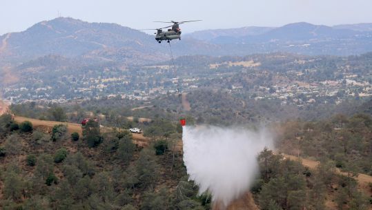 The exercise proved the readiness of the aircraft and its crew to provide a potentially life-saving capability during wildfire season (Picture: MOD)