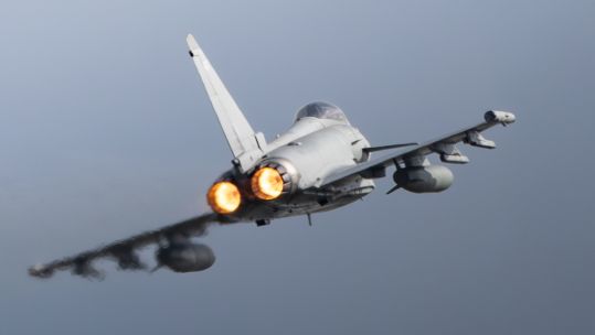 The Typhoons and F-16s on Operation Biloxi have to be airborne within 15 minutes of the QRA alarm going off (Picture: MOD)