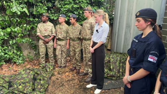 Louise Sandher-Jones at Cadet media day event