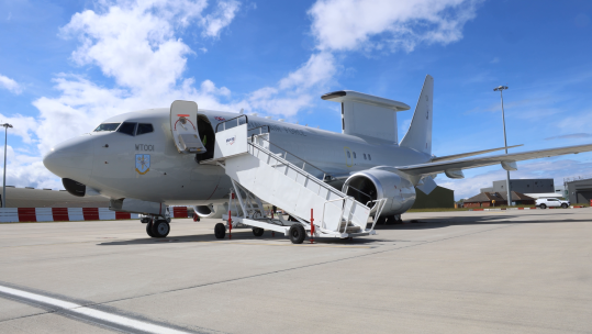 E7 Wedgetail Arrival Lossiemouth CREDIT RAF
