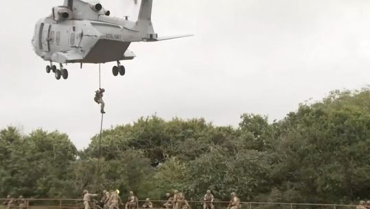 The key technique that was needed for the training was fast roping 