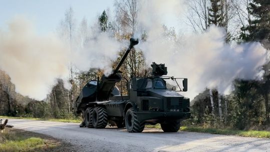 The Royal Artillery took delivery of 14 Archer artillery systems after its tracked AS90 self-propelled guns were given to Ukraine (Picture: BFBS)