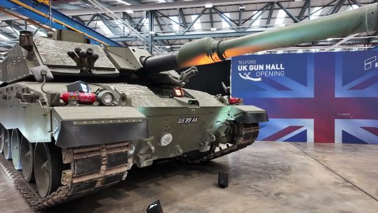 The Telford facility will be making 120mm smoothbore barrels for the Challenger 3 - a big change from the rifled barrel used on the Challenger 2 (Picture: BFBS)