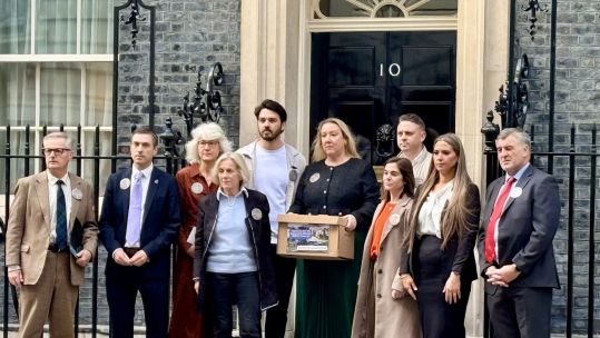 The Chinook disaster families at 10 Downing Street in October 2025