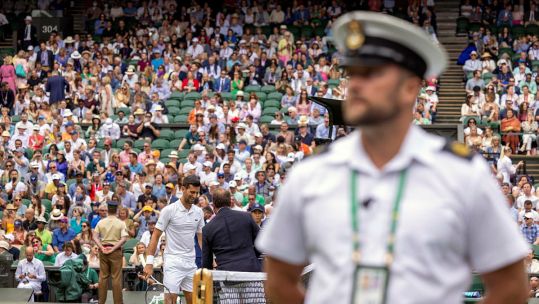 Military security staff pictured on duty at Wimbledon in 2022 (Picture: MOD)