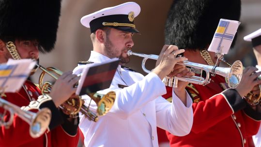 It is rare for bands from other countries to get the chance to play in the Changing of the Guard ceremony (Picture: MOD)