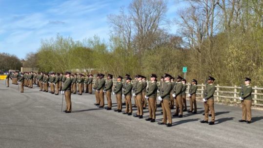 27 Regt RLC Parade ahead of ceremonial duties in London and Windsor.